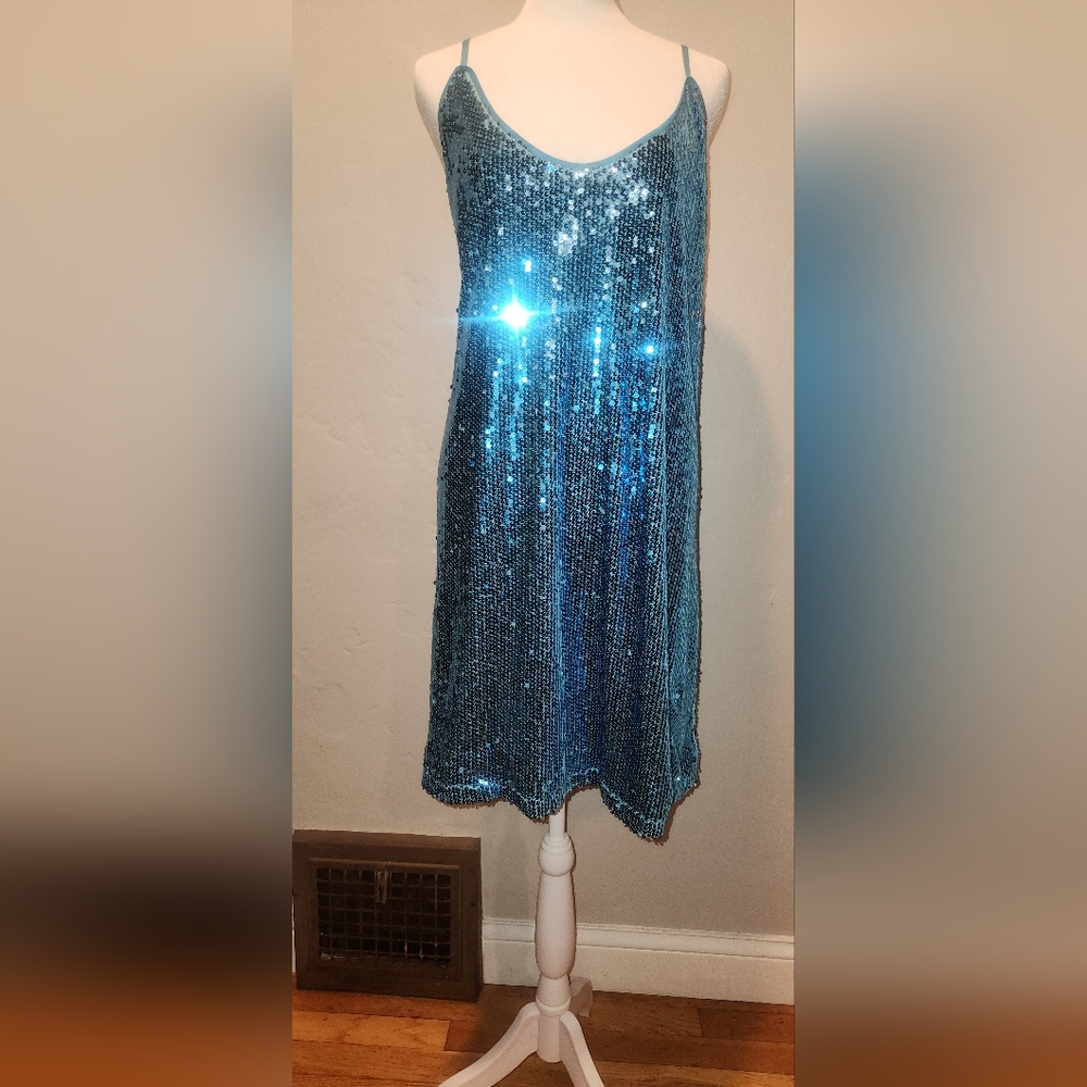 BRAND NEW BLUE/TEAL DRESS